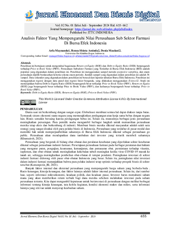 Analisis Faktor Yang Mempengaruhi Nilai Perusahaan Sub Sektor Farmasi Di Bursa Efek Indonesia.pdf