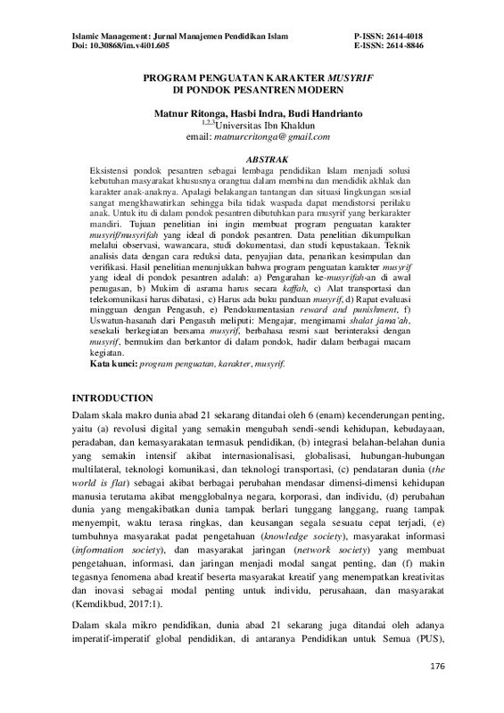 Program Penguatan Karakter Musyrif di Pondok Pesantren Modern.pdf Program Penguatan Karakter Musyrif di Pondok Pesantren Modern.pdf
