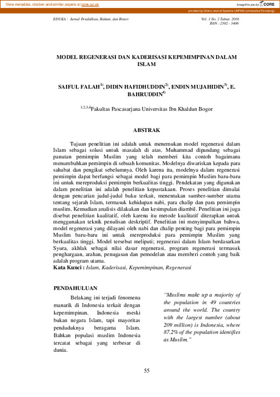 Model Regenerasi dan Kaderisasi Kepemimpinan dalam Islam.pdf