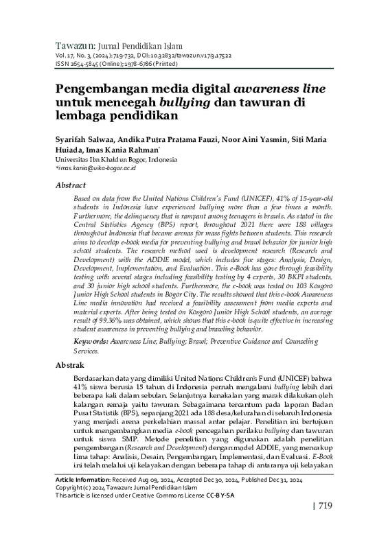 Pengembangan media digital awareness line untuk mencegah bullying dan tawuran di lembaga pendidikan.pdf Pengembangan media digital awareness line untuk mencegah bullying dan tawuran di lembaga pendidikan.pdf