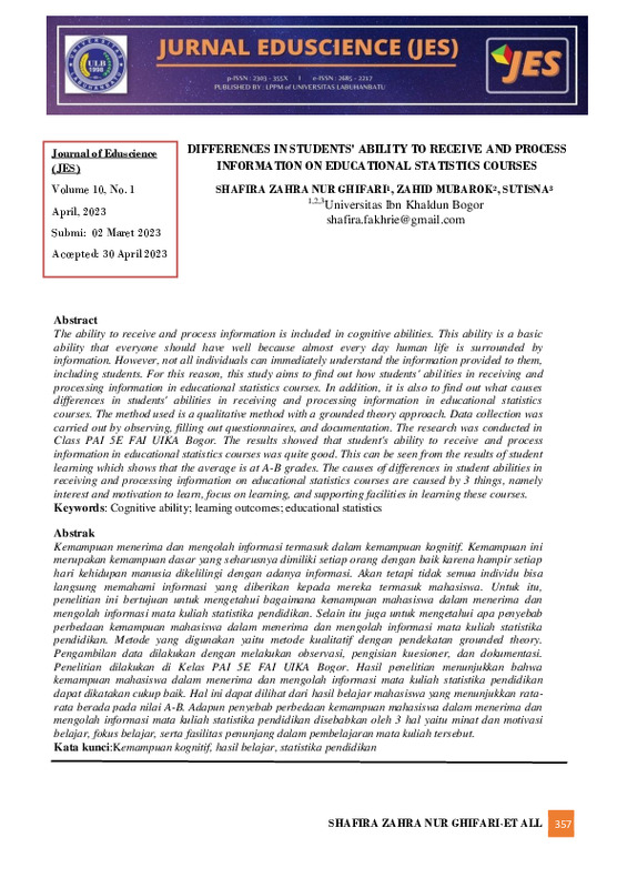 DIFFERENCES IN STUDENTS'ABILITY TO RECEIVE AND PROCESS INFORMATION ON EDUCATIONAL STATISTICS COURSES.pdf