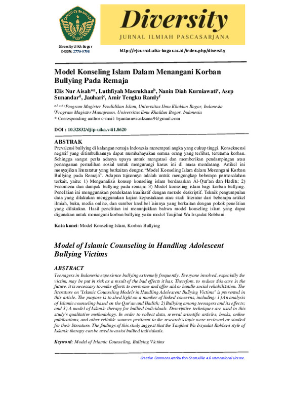 Model Konseling Islam Dalam Menangani Korban Bullying Pada Remaja.pdf