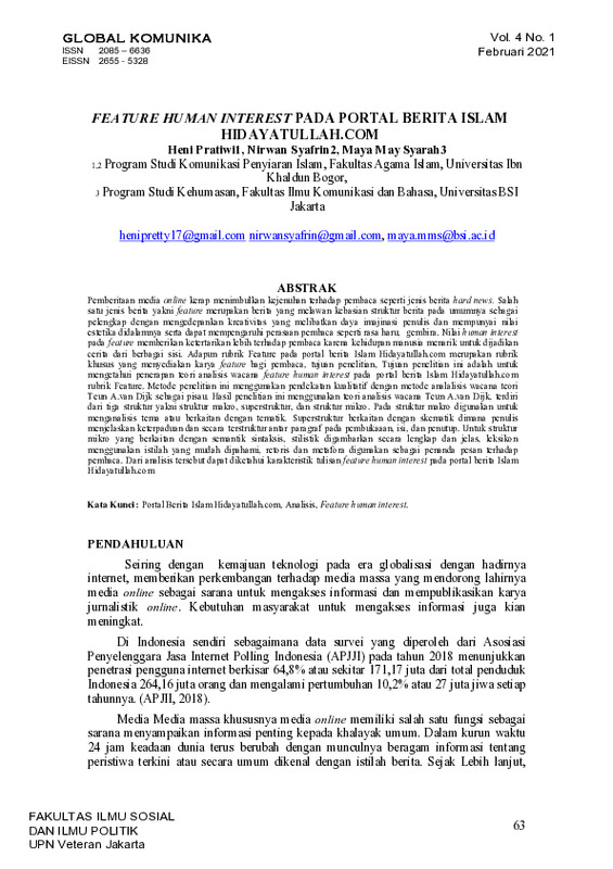 FEATURE HUMAN INTEREST PADA PORTAL BERITA ISLAM HIDAYATULLAH.pdf FEATURE HUMAN INTEREST PADA PORTAL BERITA ISLAM HIDAYATULLAH.pdf