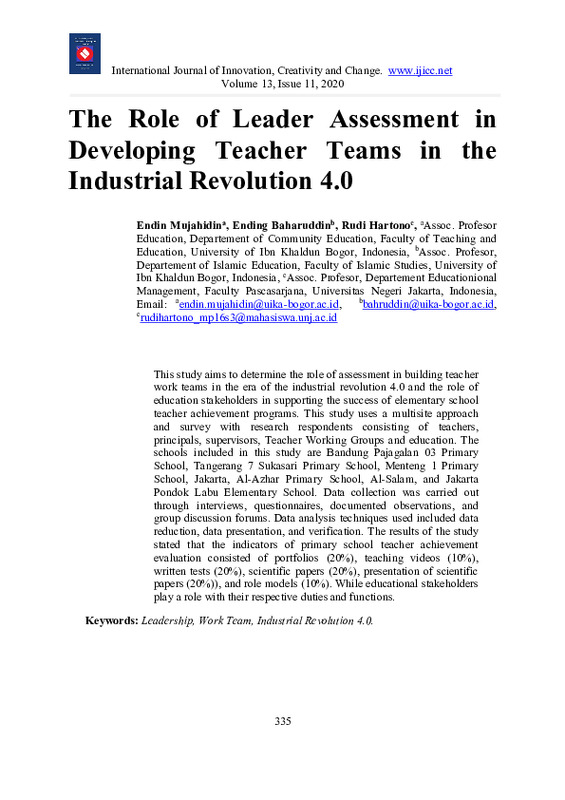 The Role of Leader Assessment in Developing Teacher Teams in the Industrial Revolution 4.0.pdf The Role of Leader Assessment in Developing Teacher Teams in the Industrial Revolution 4.0.pdf