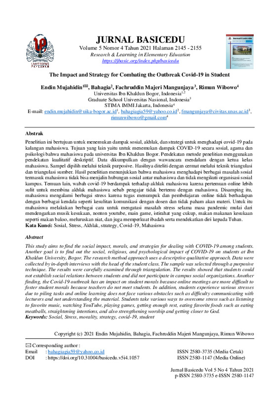 The Impact and Strategy for Combating the Outbreak Covid-19 in Student.pdf