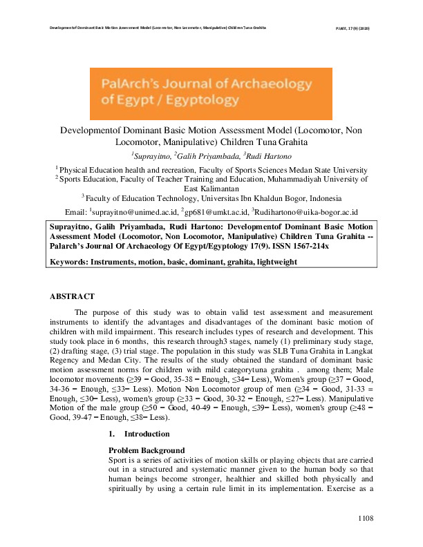 Developmentof Dominant Basic Motion Assessment Model (Locomotor, Non Locomotor, Manipulative) Children Tuna Grahita.pdf