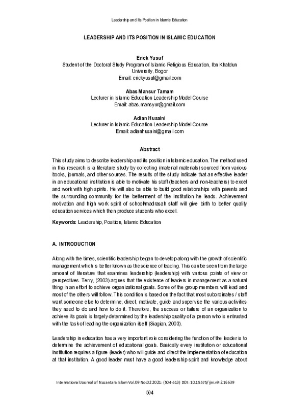 Leadership and its position in Islamic education.pdf