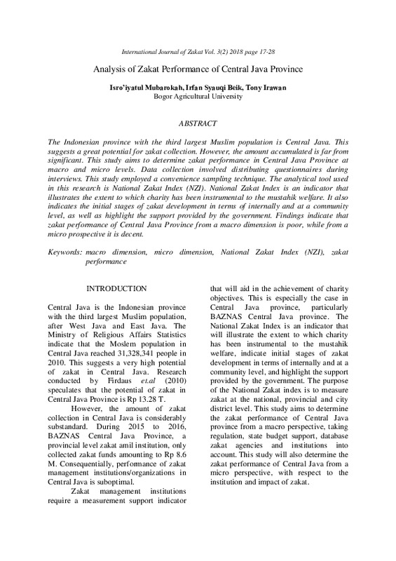 Analysis of zakat performance of central java province.pdf