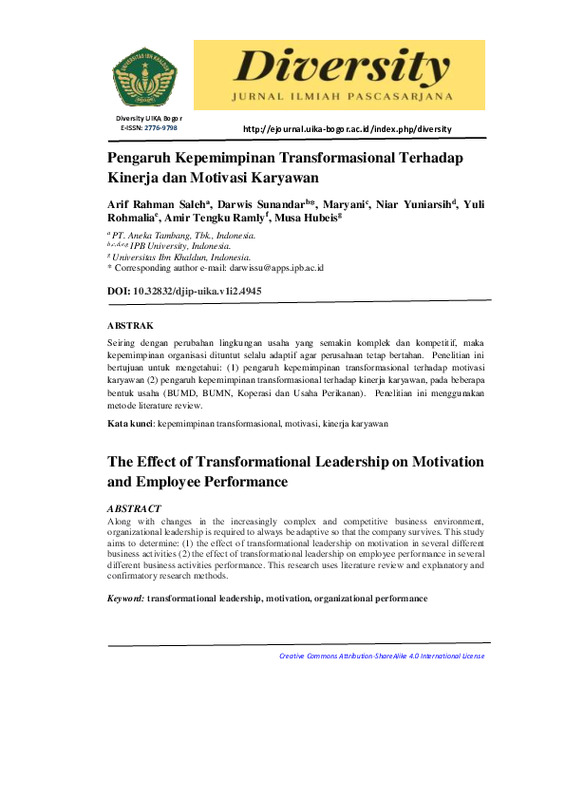 Pengaruh Kepemimpinan Transformasional Terhadap Kinerja dan Motivasi Karyawan.pdf