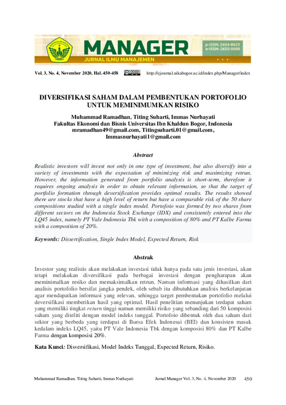 Diversifikasi Saham Dalam Pembentukan Portofolio Untuk Meminimumkan Risiko.pdf