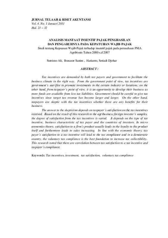 ANALISIS MANFAAT INSENTIF PAJAK PENGHASILAN.pdf ANALISIS MANFAAT INSENTIF PAJAK PENGHASILAN.pdf