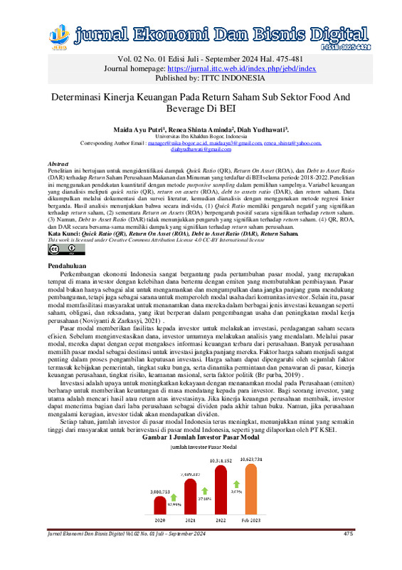 Determinasi Kinerja Keuangan Pada Return Saham Sub Sektor Food And Beverage Di BEI.pdf Determinasi Kinerja Keuangan Pada Return Saham Sub Sektor Food And Beverage Di BEI.pdf