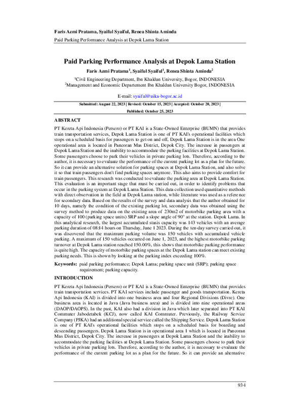 Paid Parking Performance at Depok Lama Station.pdf Paid Parking Performance at Depok Lama Station.pdf