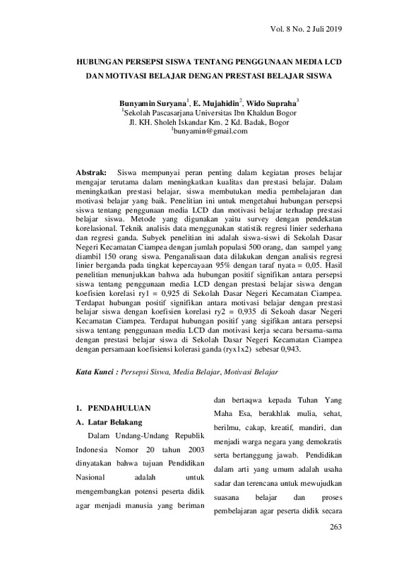 HUBUNGAN PERSEPSI SISWA TENTANG PENGGUNAAN MEDIA LCD DAN MOTIVASI BELAJAR DENGAN PRESTASI BELAJAR SISWA.pdf