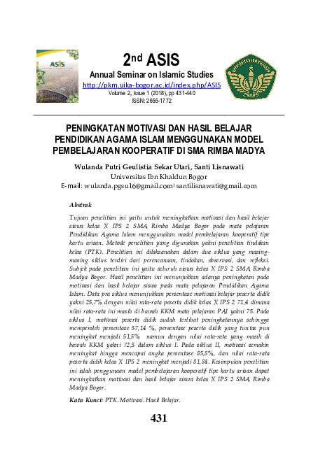 PENINGKATAN MOTIVASI DAN HASIL BELAJAR PENDIDIKAN AGAMA ISLAM MENGGUNAKAN MODEL PEMBELAJARAN KOOPERATIF DI SMA RIMBA MADYA.pdf