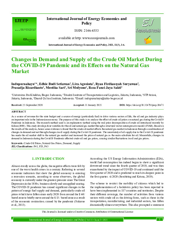 Changes in demand and supply of the crude oil market during the COVID-19 pandemic and its effects on the natural gas market.pdf Changes in demand and supply of the crude oil market during the COVID-19 pandemic and its effects on the natural gas market.pdf