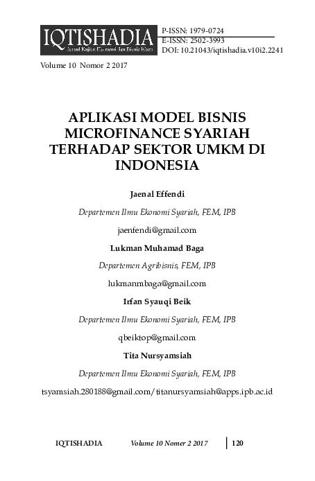 Aplikasi model bisnis microfinance syariah terhadap sektor UMKM di Indonesia.pdf