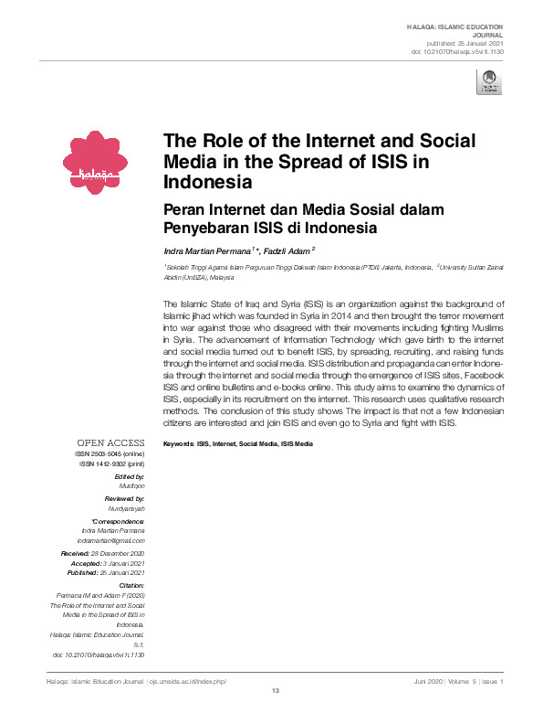 The Role of the Internet and Social Media in the Spread of ISIS in Indonesia.pdf