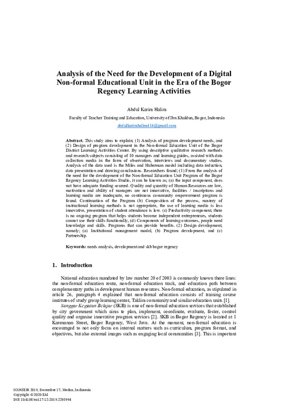 Analysis of the Need for the Development of a Digital Non-formal Educational Unit in the Era of the Bogor Regency Learning Activities.pdf