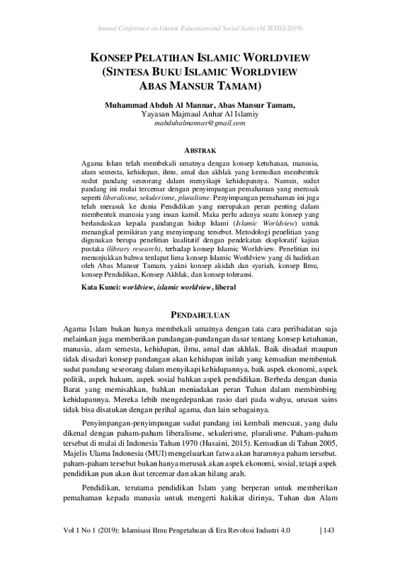 Konsep Pelatihan Islamic Worldview (Sintesa Buku Islamic Worldview Abas Mansur Tamam).pdf