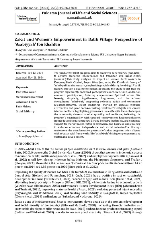 Zakat and Women’s Empowerment in Batik Village; Perspective of ‘Asabiyyah’Ibn Khaldun.pdf