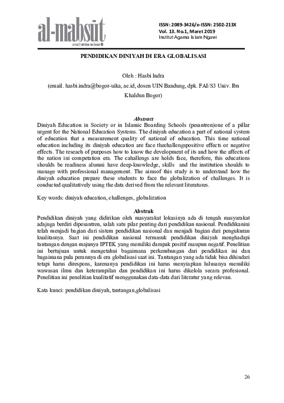 Pendidikan Diniyah di Era Globalisasi.pdf