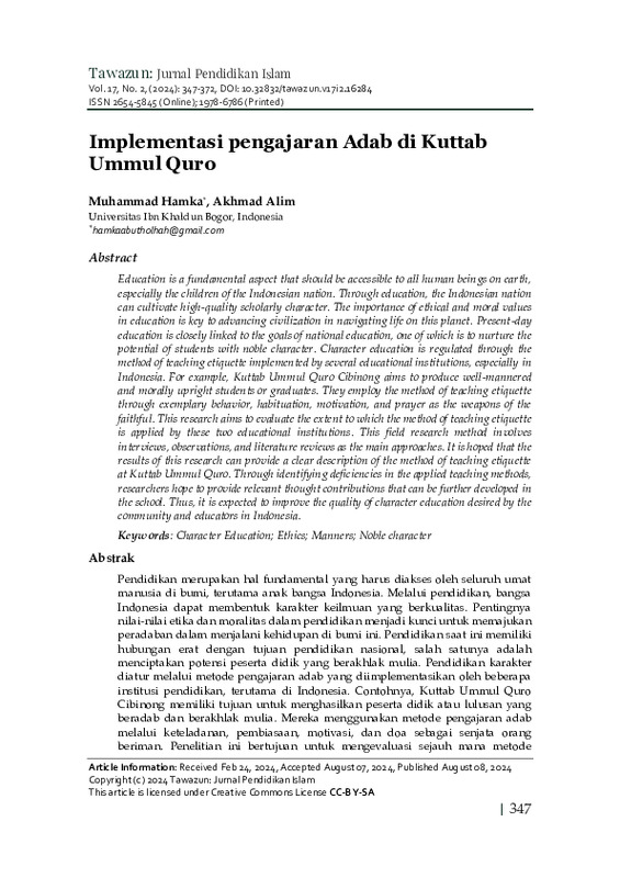 Implementasi pengajaran Adab di Kuttab Ummul Quro.pdf