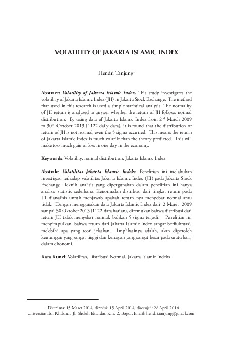 VOLATILITY OF JAKARTA ISLAMIC INDEX.pdf