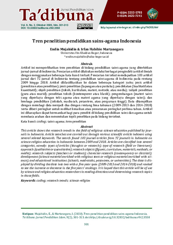 Tren penelitian pendidikan sains-agama Indonesia.pdf
