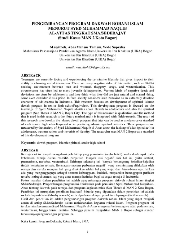 PENGEMBANGAN+PROGRAM+DAKWAH+ROHANI+ISLAM+MENURUT+SYED+MUHAMMAD+NAQUIB++AL-ATTAS+TINGKAT+SMA_SEDERAJAT+(Studi+Kasus+MAN+2+Kota+Bogor).pdf
