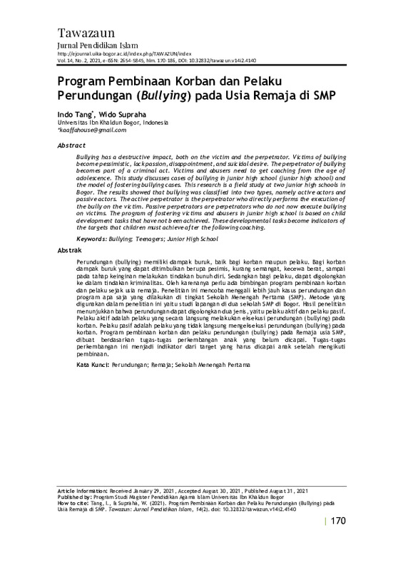 Program Pembinaan Korban dan Pelaku Perundungan (Bullying) pada Usia Remaja di SMP.pdf Program Pembinaan Korban dan Pelaku Perundungan (Bullying) pada Usia Remaja di SMP.pdf