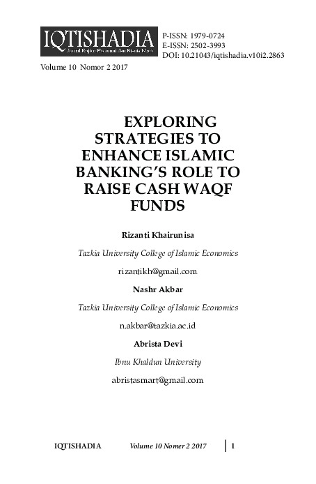 Exploring Strategies to Enhance Islamic Banking's Role to Raise Cash Waqf Funds.pdf