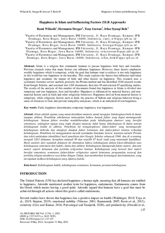 Happiness in Islam and Influencing Factors (SLR Approach).pdf