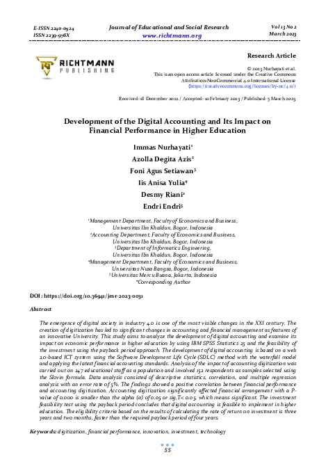 Development of the digital accounting and its impact on financial performance in higher education.pdf