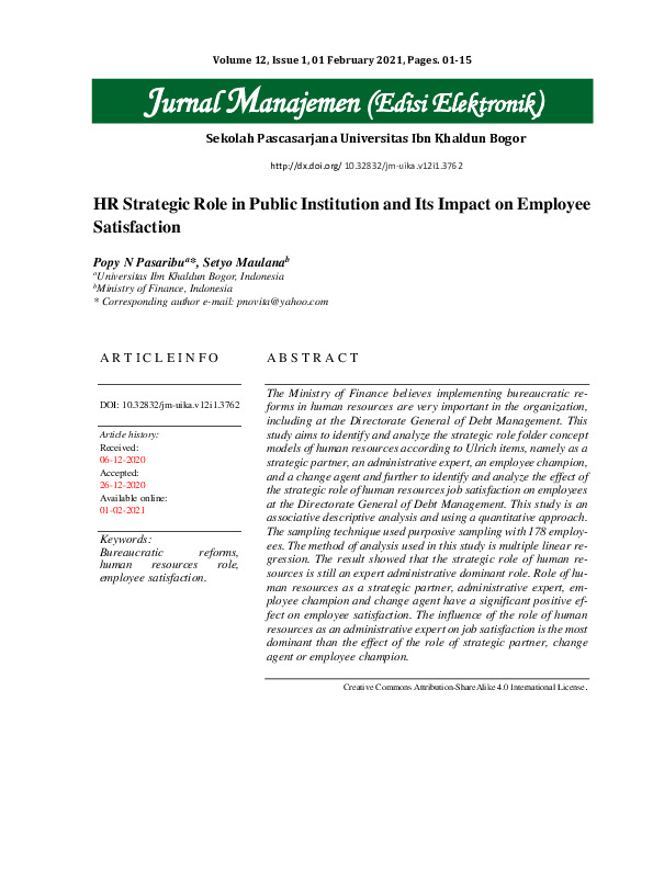 HR Strategic Role in Public Institution and it's Impact on Employee Satisfaction.pdf