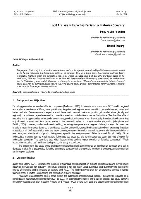 Logit Analysis in Exporting Decision of Fisheries Company.pdf
