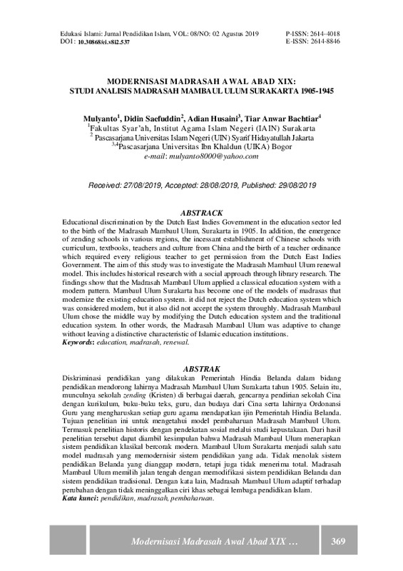 Modernisasi Madrasah Awal Abad XIX.pdf Modernisasi Madrasah Awal Abad XIX.pdf