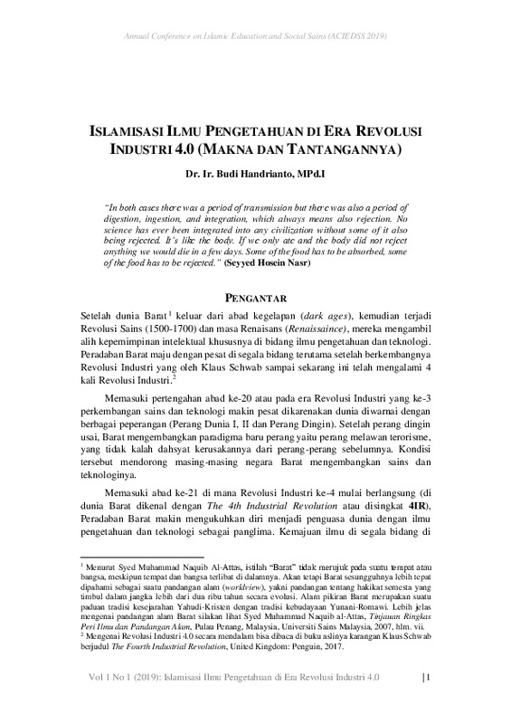 Islamisasi Ilmu Pengetahuan di Era Revolusi Industri 4.0 (Makna dan Tantangannya).pdf