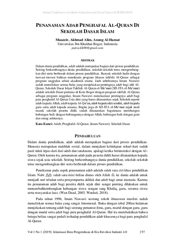 Penanaman Adab Penghafal Al-Quran Di Sekolah Dasar Islam.pdf Penanaman Adab Penghafal Al-Quran Di Sekolah Dasar Islam.pdf