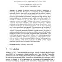 The Influence Of Financial Technology (Fintech) Using Dig2 And Gdp Variables On Bank Efficiency In Indonesia.pdf