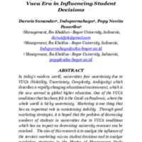 Marketing Strategy for the Master of Management Program in the Vuca Era in Influencing Student Decisions.pdf