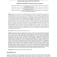 Analisis Nilai Kontribusi Bantuan Kemanusiaan Palestina Badan Amil Zakat Nasional (BAZNAS) Tahun 2018-2021.pdf