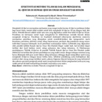 EFEKTIVITAS METODE TILAWAH DALAM MENGHAFAL AL-QUR'AN DI RUMAH QUR'AN UMAR BIN KHATTAB BOGOR.pdf