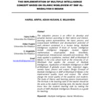 THE IMPLEMENTATION OF MULTIPLE INTELLIGENCE CONCEPT BASED ON ISLAMIC WORLDVIEW AT SMP AL-WASHLIYAH 8 MEDAN.pdf