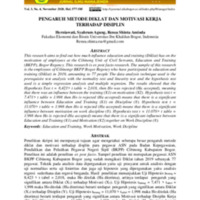 Pengaruh Metode Diklat Dan Motivasi Kerja Terhadap Disiplin.pdf