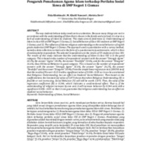 Pengaruh Pemahaman Agama Islam terhadap Perilaku Sosial Siswa di SMP Negeri 1 Ciomas.pdf