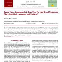 Brand name language is it true that foreign brand names are more qualified, luxurious and modern.pdf