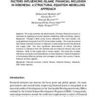 Factors influencing Islamic financial inclusion in Indonesia a structural equation modelling approach.pdf