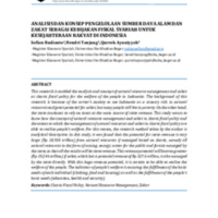 ANALISIS DAN KONSEP PENGELOLAAN SUMBER DAYA ALAM DAN ZAKAT SEBAGAI KEBIJAKAN FISKAL SYARIAH UNTUK KESEJAHTERAAN RAKYAT DI INDONESIA.pdf