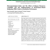 Phenomenological Study and The Effect of Human Resources Capability and The Implementation of Performance-Based Budgeting (PBB) Model on Institution Performance.pdf